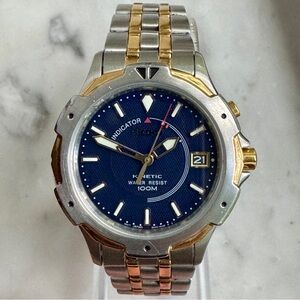 Seiko Kinetic Blue Dial Men’s Date Watch w/ New Capacitor - Very Rare!